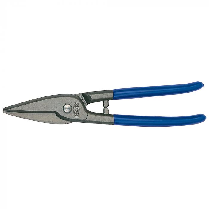 Berliner scissors - cutting length 55 to 79 mm - sheet thickness 1.0 mm - total length 225 to 300 mm - handles dipped in PVC