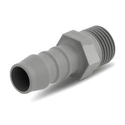 NORMAPLAST® SV - Straight screw-in spigot GES - Push-in connection 4 to 25 mm - Thread R 1/8" to R1" - PU 25 to 100 pieces - Price per piece