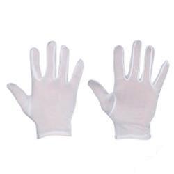 Restposten - Nylon-Handschuhe - eingesetzter Daumen - Größe 8 - weiß