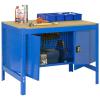 Workbench BT-3 Locker - height 1440 x depth 600 mm - Capacity 600 kg - with tool cabinet and Pegboard