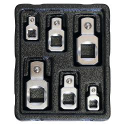 Zestaw adapterów odchylania Gedore - kąt 90° - napędy 1/4", 3/8" i 1/2" - 6 sztuk