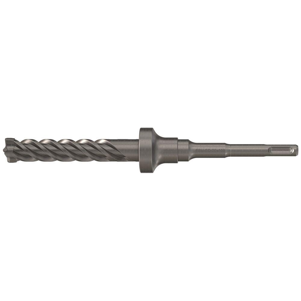 FSU-SD collar drill bit - solid carbide - 20x100 to 22 x 175 - diameter 20 or 22 mm - length 100 to 175 mm - with SDS adapter - price per piece