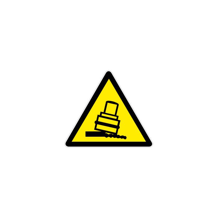 Warning Sign "Risk of overturning during rolling" - Joint length 5-40 cm