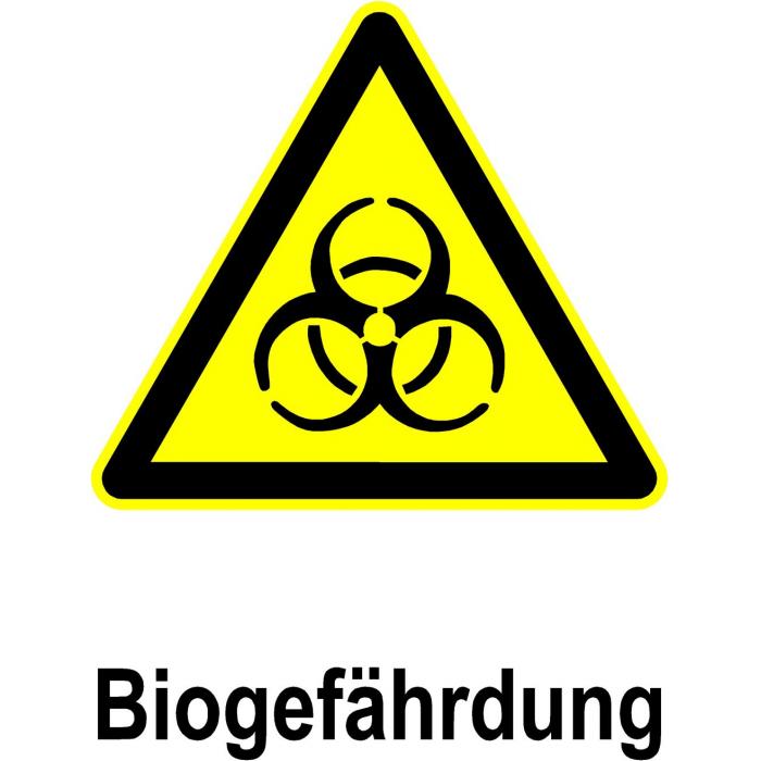 Warnschild  "Biogefährdung" 20x30cm / 30x45cm