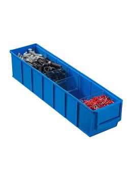 Industrial box ProfiPlus ShelfBox 400S - Dimensions (W x D x H) 91 x 400 x 81 mm - color blue and red