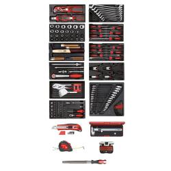 Set di utensili rossi Gedore - 11 moduli CT, assortimento di 166 pezzi - Prezzo per set