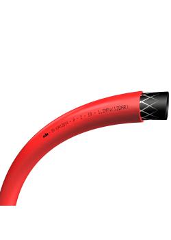 PVC hose T 694 - inner Ø 19 to 33 mm - outer Ø 25 to 41.5 mm - length 30 m - color black matt or red - price per roll