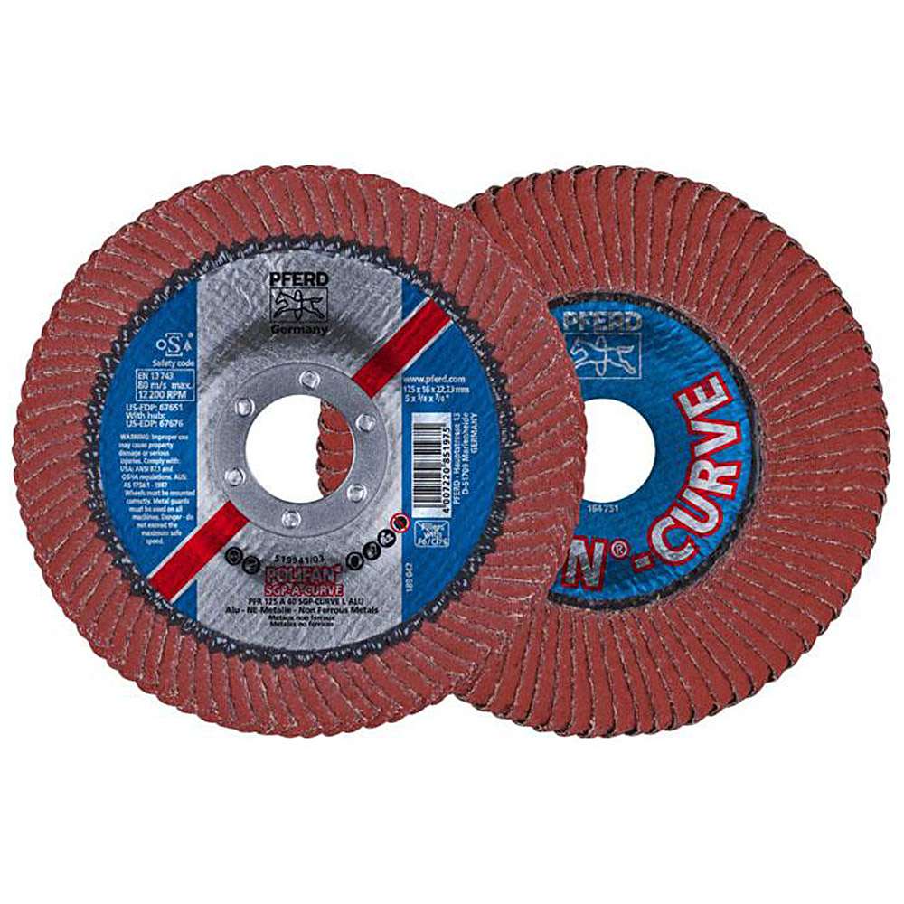 Disco lamellare - PFERD POLIFAN® - per metalli non ferrosi - design radiale - confezione da 10 pezzi - prezzo per confezione