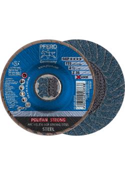 POLIFAN serrated lock washer - PFERD - conical design PFC - Z SGP STRONG STEEL / X-LOCK - outside Ø 115 to 125 mm - 10 pieces - price per unit
