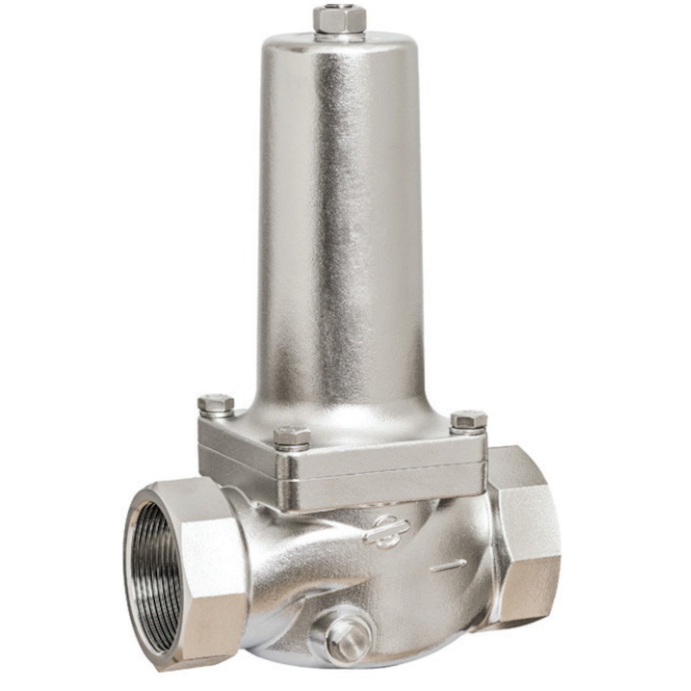 Riduttore di pressione DRV 778 - Acciaio inossidabile - per fluidi aggressivi - Filettatura interna da G 1/2" a G 2" - Pressione massima 40 bar - Campo di pressione a valle da 0,5 a 9 bar