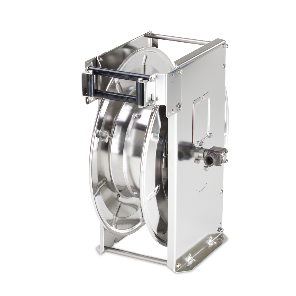 Enrouleur de tuyau ST30/10 - retour automatique par ressort - acier ou inox - DN 10 mm (3/8") - max. 28 m de tuyau - sans tuyau
