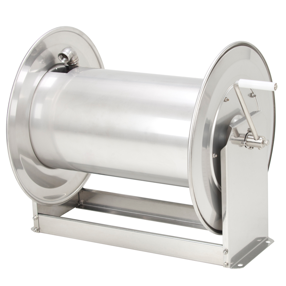 Hose reel STKi2 60 - stainless steel - for wet environments - DN12 to DN24 (1/2" to 1") - 100 or 200 bar - max. hose length 185 m