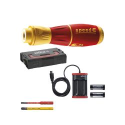 E-Schraubendreher speedE® II electric - 7-tlg mit slimBits, Batterien und USB-Ladegerät in L-Boxx Mini