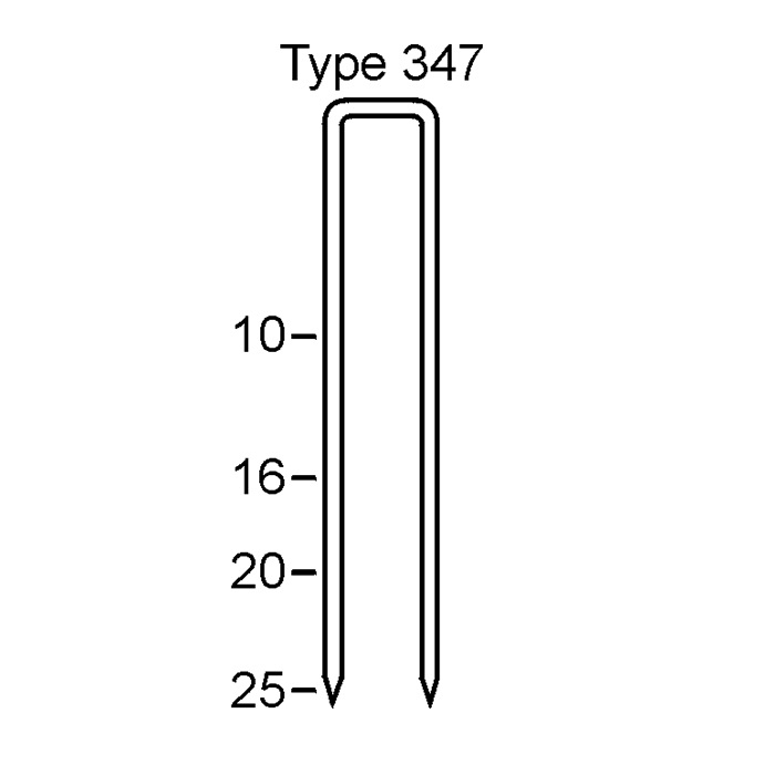 Häftklämmor "typ 347" - 2500 st. - ryggbredd 4,5 mm
