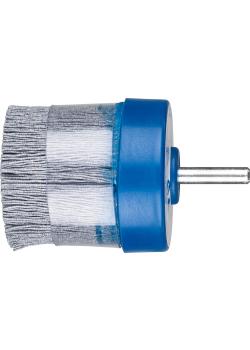 PFERD plate brush DBUR - untied - with shaft and support ring - plastic trim silicon carbide (SiC) - outer diameter 50 and 63 mm - grain size 120 0.55 and 120 1.00
