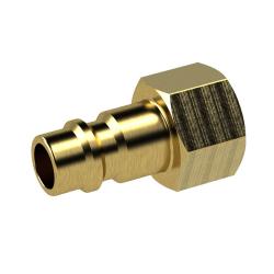 Nipples for couplings - brass, unplated - NW 7.2 to 7.8 - G 1/2 female thread - operating pressure 0 to 35 bar - price per piece