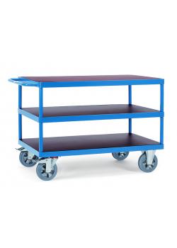 Table trolley - with 3 floors of wood - 1200 kg