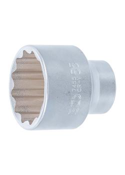 12-punkts pipenøkkelinnsats - kromvanadiumstål - innvendig firkant 20 mm (3/4") - SW 55 til 60 mm