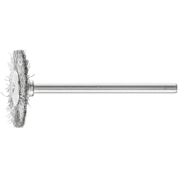 brosse ronde - Cheval - diamètre de la brosse 16 à 22 mm - avec garniture en acier inoxydable