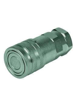 Faster Flat-Face plug-in coupling series FHH - socket - galvanized steel - with flat seal - DN 5 - internal thread G 1/8 "to G 1/4" - PN to 350