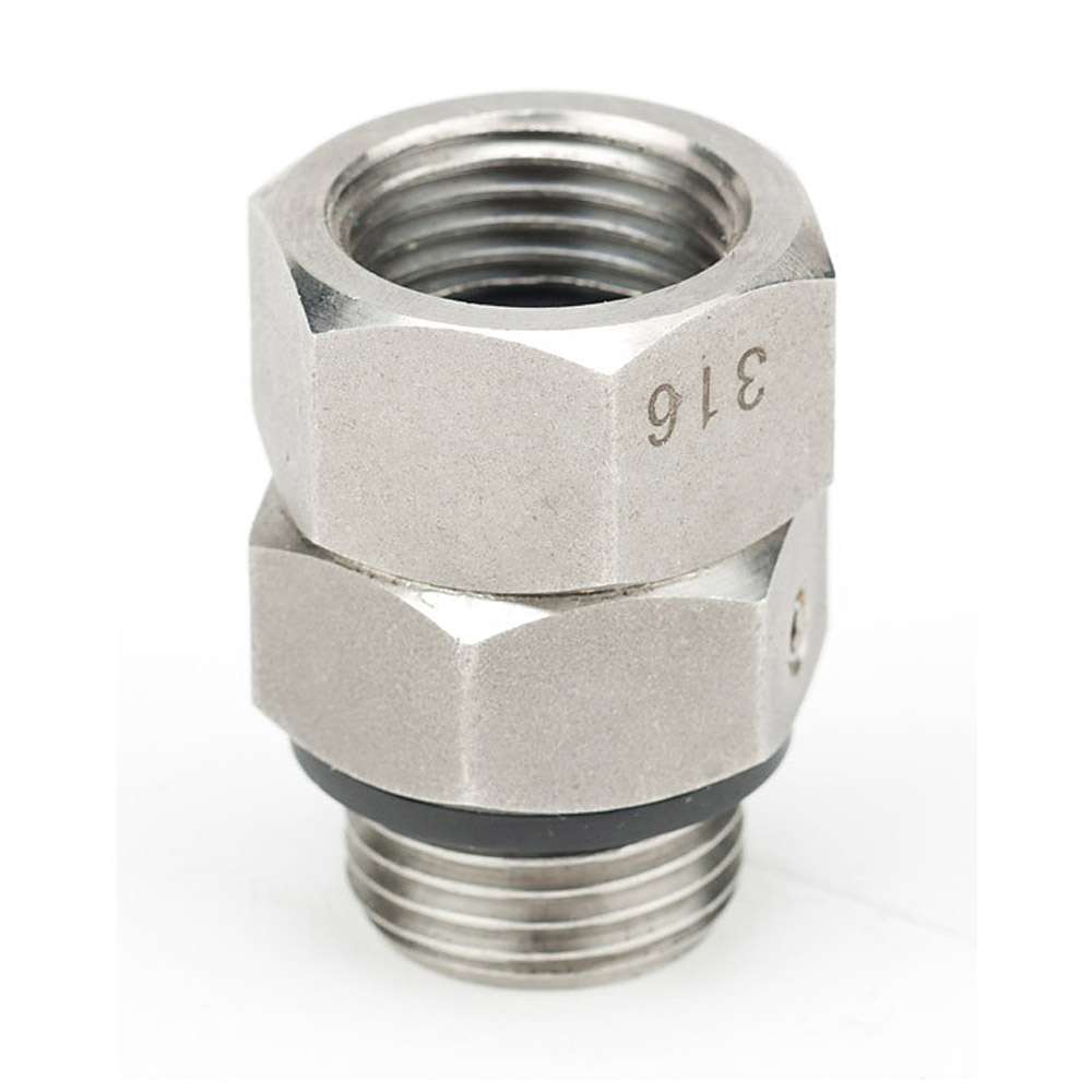 Swivel coupling - with or without ball bearing - stainless steel - 3/8" to 3/4" female thread - 3/8" to 1/2" male thread - 30 to 350 bar - Price per piece