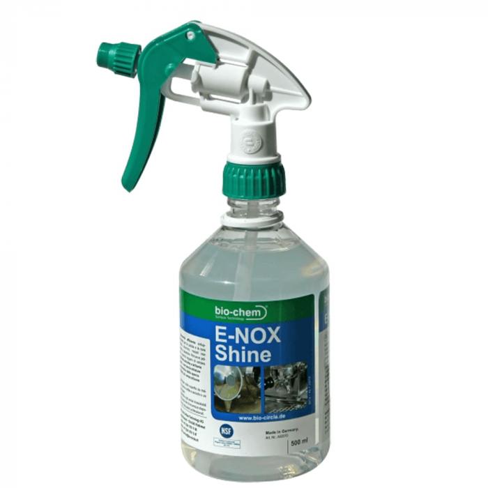 E-NOX Shine - rengøringsemulsion til rustfrit stål - 0,5 l eller 20 l