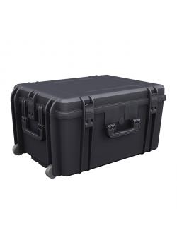 Koffer - Farbe schwarz - inkl. Schaumstoffeinlage und Rollen - Wasserdicht