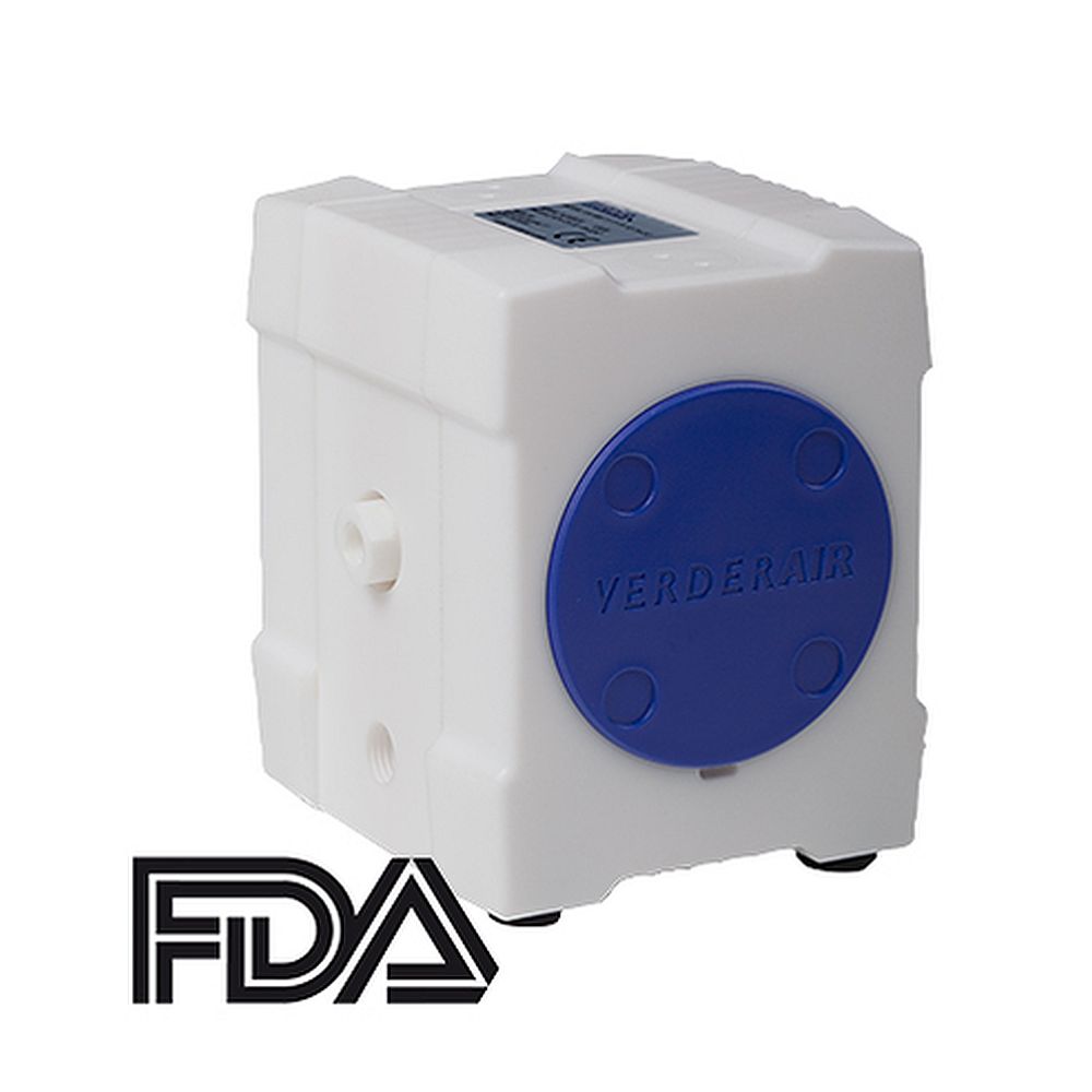 Druckluftmembranpumpe Verderair VA10 Pure - PE-/PTFE-Gehäuse - max. 27 l/min - 7 bar - FDA konform