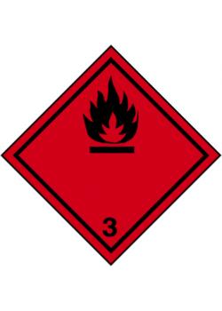 Farligt gods skylt - "brandfarliga vätskor" - klass 3