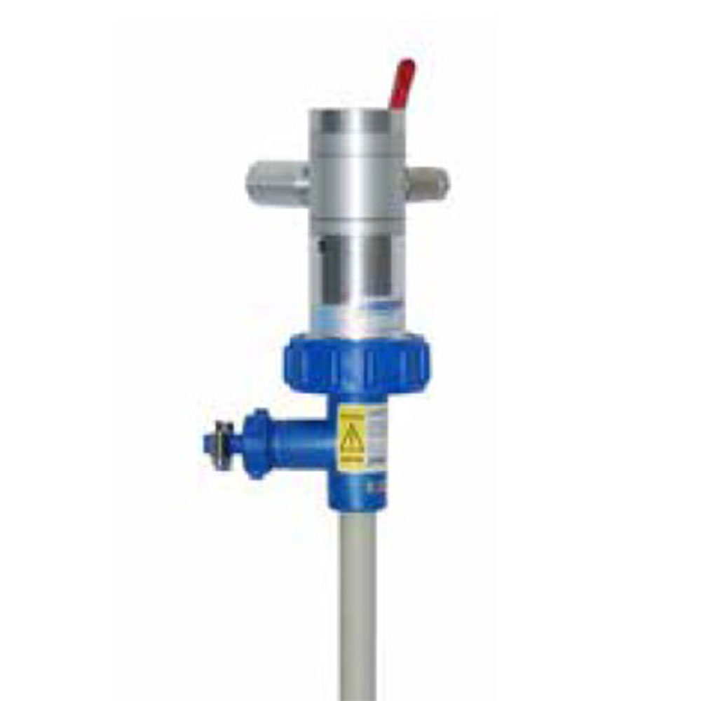 Pompe de laboratoire pneumatique - Œil de pompe 25 à 32 mm - Arbre d'entraînement Hastelloy - Longueur de pompe 500 à 1200 mm