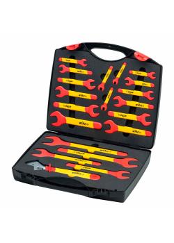 Single open-end wrench set - isolated - 20 pieces - external hexagon 6 to 32 mm - length 90 to 310 mm - in case