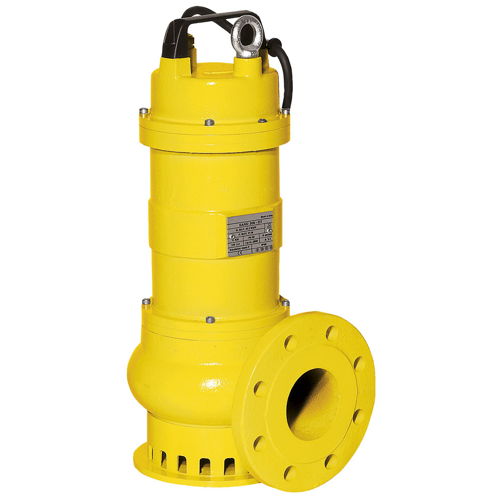 Dränkbar pump SAND för sand och avloppsvatten - med direktansluten flottörbrytare - Max leveranshastighet 200 till 670 l/min