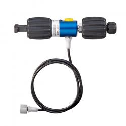 Pompe pneumatique à pression - Type P4 - vide -0,3 bar - surpression 4 bar - G¼ et Quick-Snap connecteur Y-prise avec le tuyau PA