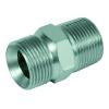 Adapter - straight - chrome-plated steel - external thread G 1/8 "to G 2" to external thread R 1/8 "to R 2"