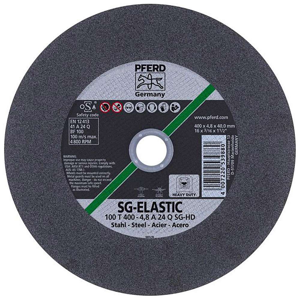 disco di taglio - HORSE SG-ELASTIC - per l'acciaio - max. velocità operativa 100 m / s