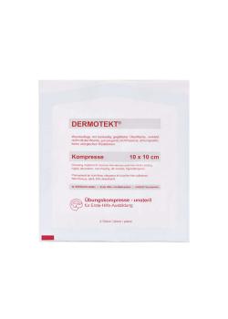 Compresse d'exercice DERMOTEKT® - 10x10 cm - 2 pièces emballées sous scellés - non stérile - boîte de 50 pièces