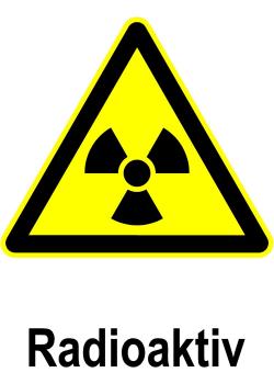 Segnale di avvertimento "pericolo radioattività"