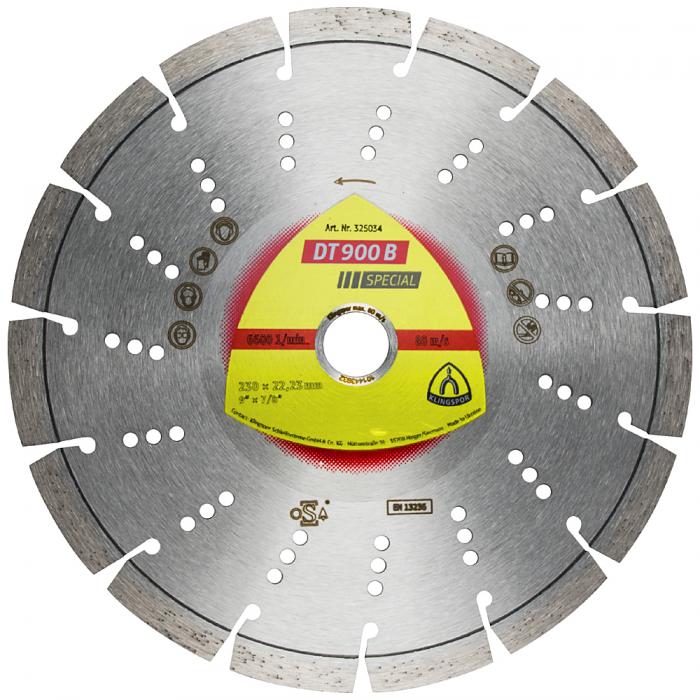 Diamond cutting disc DT 900 B - diameter 115 to 230 mm - bore 22,23 mm - laser-welded