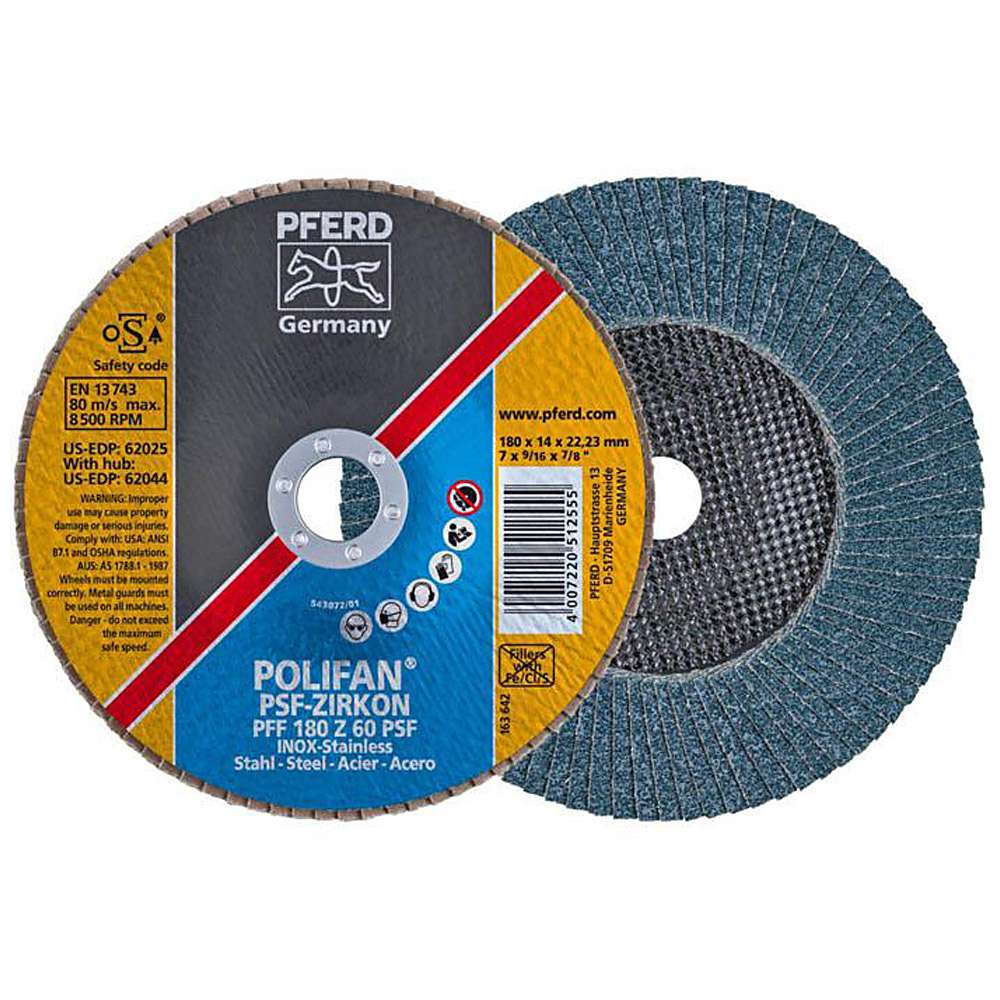 Disco lamellare - PFERD POLIFAN® - per acciaio / INOX - design piatto - prezzo per pezzo