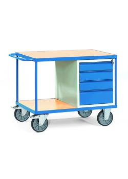 Table trolley - with 4 drawers and 2 shelves - up to 600 kg