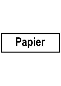Umweltschild - "Papier" - 5x15/10x30 oder 20x60 cm