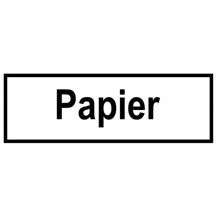 Umweltschild - "Papier" - 5x15/10x30 oder 20x60 cm