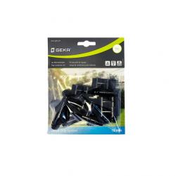 GEKA® Drip - sett med rørkoblinger - 16 mm - pakke med 5 sett à 10 stk - pris per pakke