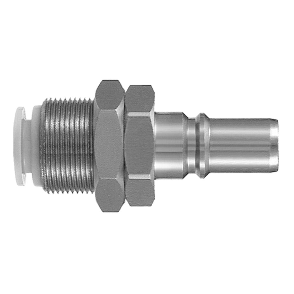 Acoplamiento rápido con conector - Versión pasante - Diámetro exterior de la manguera de 3,2 a 16 mm - Tamaño M5 a 1/2 - Unidad de embalaje 5 piezas - Precio por unidad