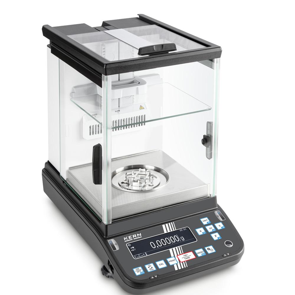 Bilancia analitica Premium - Porte scorrevoli automatiche - Sistema di pesatura a cella singola - campo di pesatura massimo da 52 a 320 g - peso 8 kg