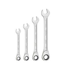 Gedore ring ratchet open-end wrench set - wrench width 10 to 19 mm - incl. bag