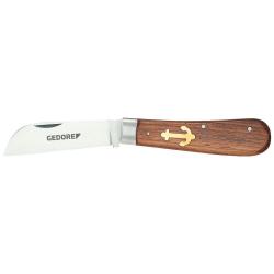 Couteau de poche Gedore - lame repliable et tranchante - longueur de lame 80 mm