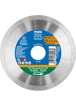 Diamond cutting disc - PFERD - design DG FL PSF - outer Ø 125 mm - bore Ø 22.23 - width 1.6 mm