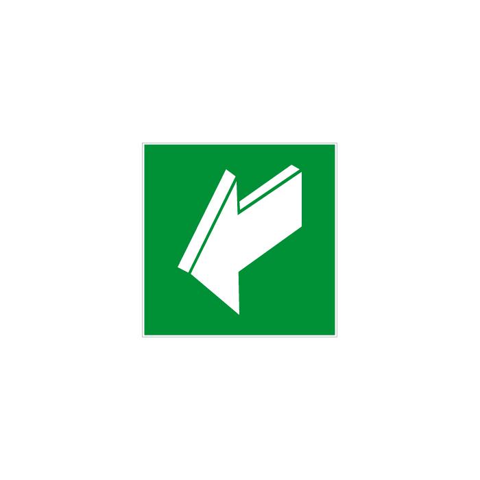 Emergency exit sign "Pull escape route" - side length 50 to 400 mm