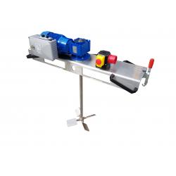 Worm Gear agitator - for fluids up to 2000 m / Pas - frequency and V2A stack Traverse 4 mm